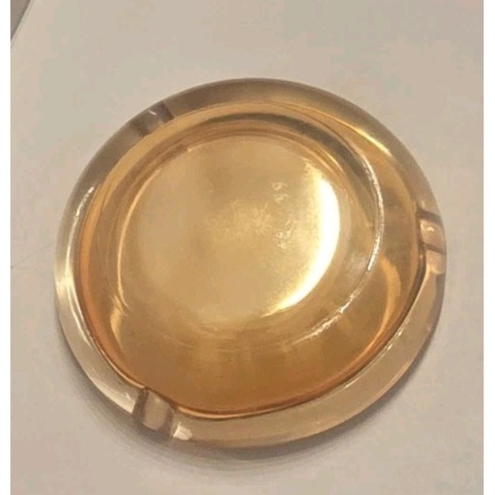 Vintage Peach Iridescent Glass Ash Tray 1960s Perfect Condition - Picture 4 of 4